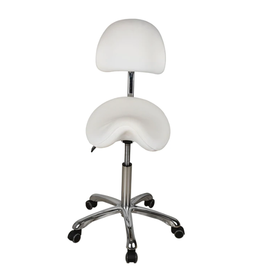 ESTHETICIAN SADDLE STOOL WITH ERGONOMIC BACKREST 1025A