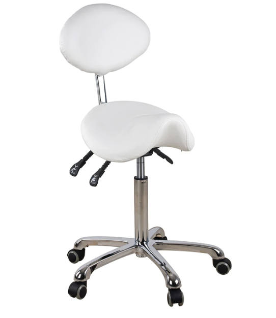 ESTHETICIAN SADDLE STOOL WITH BACKREST 1025