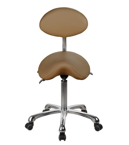 ESTHETICIAN SADDLE STOOL WITH BACKREST 1025