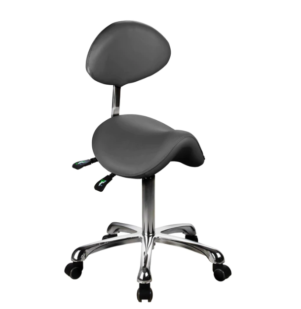 ESTHETICIAN SADDLE STOOL WITH BACKREST 1025