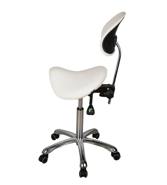ESTHETICIAN SADDLE STOOL WITH ERGONOMIC BACKREST 1025A