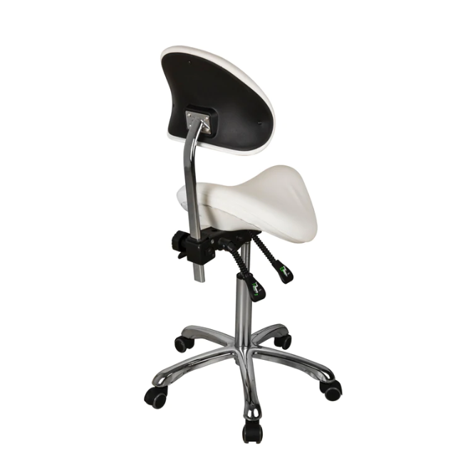 ESTHETICIAN SADDLE STOOL WITH ERGONOMIC BACKREST 1025A