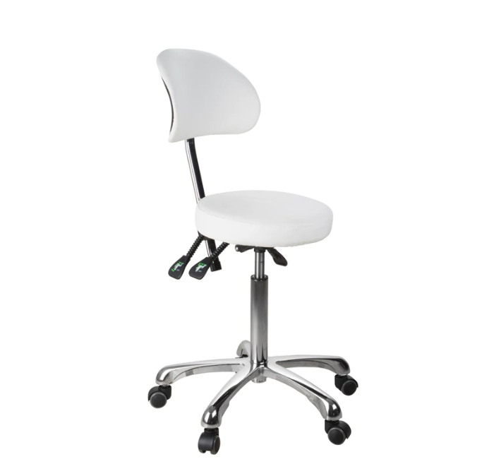 ESTHETICIAN STOOL WITH ERGONOMIC BACKREST 1025B